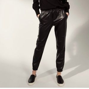 Vegan Leather Joggers